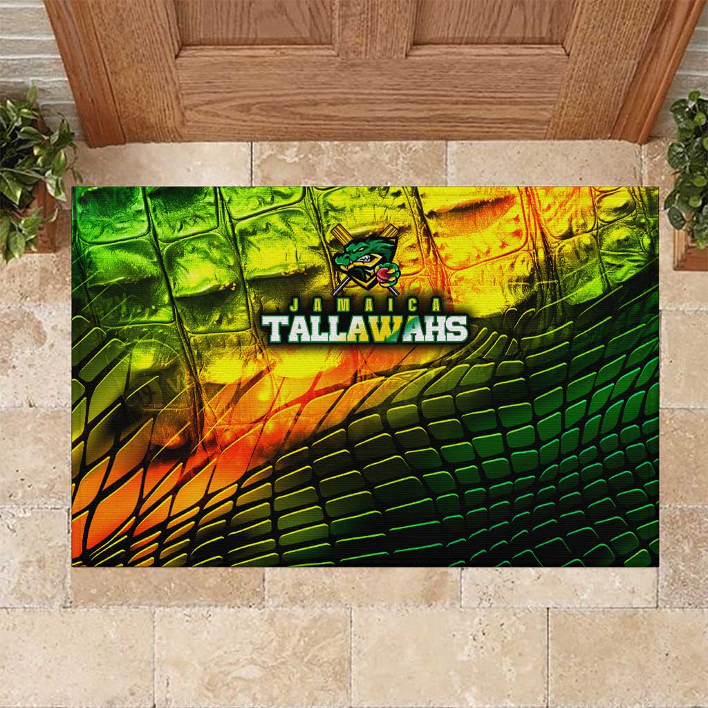 Jamaica Cricket Tallawahs Rubber Doormat Striking with Reggae Firepower