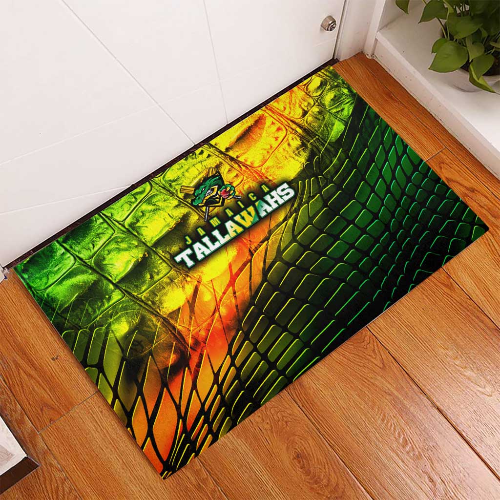 Jamaica Cricket Tallawahs Rubber Doormat Striking with Reggae Firepower