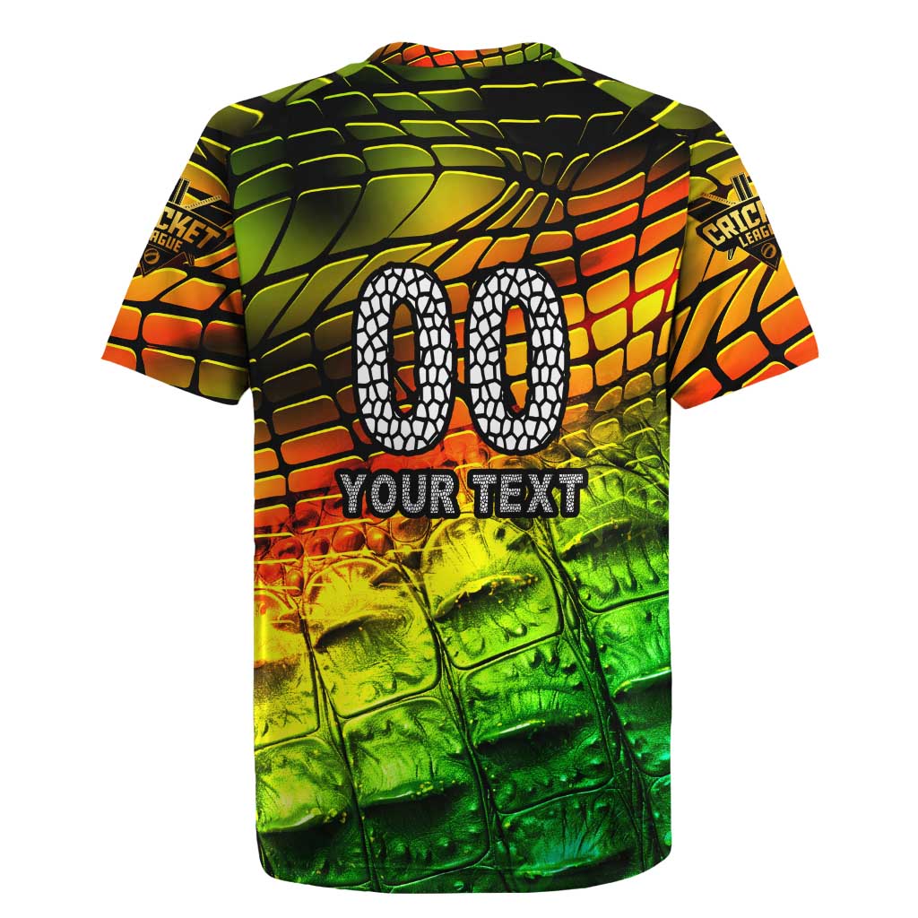 Personalised Jamaica Cricket Tallawahs Rugby Jersey Striking with Reggae Firepower