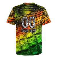 Personalised Jamaica Cricket Tallawahs Rugby Jersey Striking with Reggae Firepower