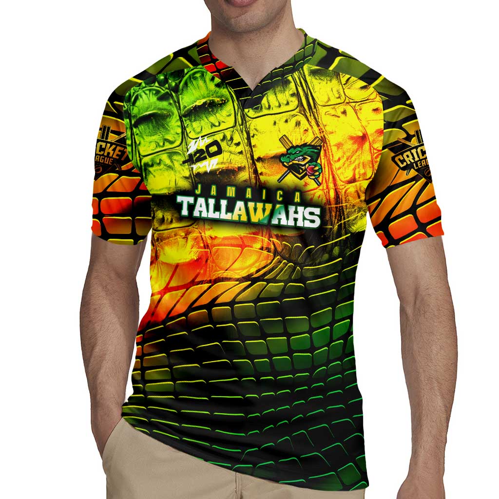 Personalised Jamaica Cricket Tallawahs Rugby Jersey Striking with Reggae Firepower