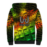 Personalised Jamaica Cricket Tallawahs Sherpa Hoodie Striking with Reggae Firepower