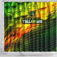 Jamaica Cricket Tallawahs Shower Curtain Striking with Reggae Firepower