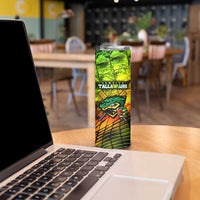 Jamaica Cricket Tallawahs Skinny Tumbler Striking with Reggae Firepower