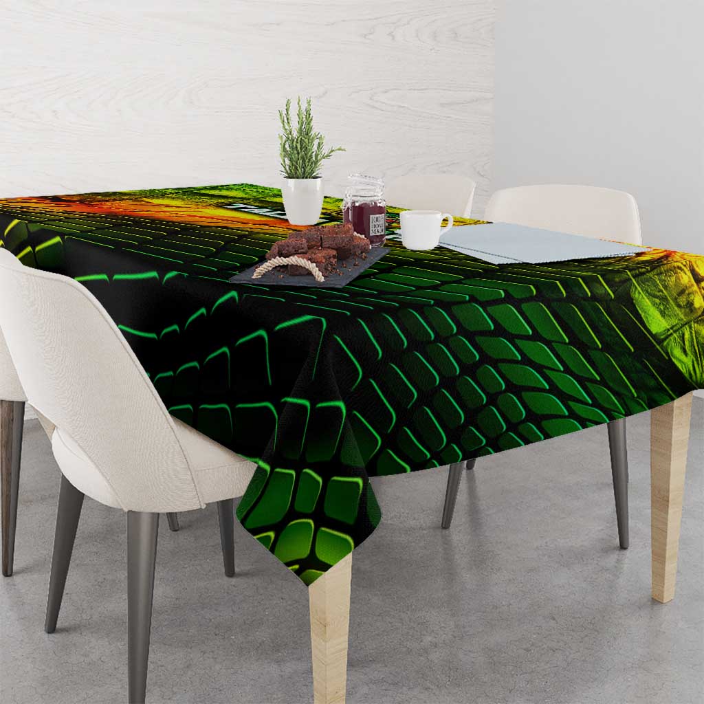 Jamaica Cricket Tallawahs Tablecloth Striking with Reggae Firepower