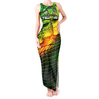 Personalised Jamaica Cricket Tallawahs Tank Maxi Dress Striking with Reggae Firepower