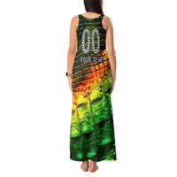 Personalised Jamaica Cricket Tallawahs Tank Maxi Dress Striking with Reggae Firepower