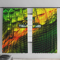 Jamaica Cricket Tallawahs Window Curtain Striking with Reggae Firepower