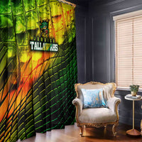 Jamaica Cricket Tallawahs Window Curtain Striking with Reggae Firepower