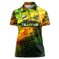 Personalised Jamaica Cricket Tallawahs Women Polo Shirt Striking with Reggae Firepower