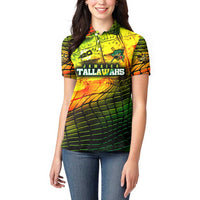 Personalised Jamaica Cricket Tallawahs Women Polo Shirt Striking with Reggae Firepower