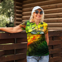 Personalised Jamaica Cricket Tallawahs Women Polo Shirt Striking with Reggae Firepower