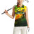 Personalised Jamaica Cricket Tallawahs Women Sleeveless Polo Shirt Striking with Reggae Firepower