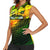 Personalised Jamaica Cricket Tallawahs Women Sleeveless Polo Shirt Striking with Reggae Firepower