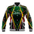 Personalised St Kitts and Nevis Cricket Patriots Baseball Jacket Rising with Caribbean Battlefield