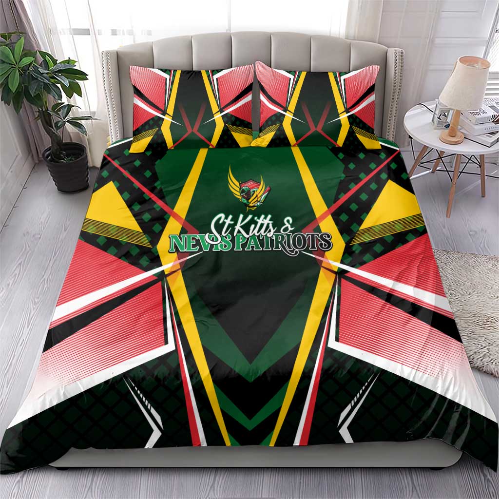 St Kitts and Nevis Cricket Patriots Bedding Set Rising with Caribbean Battlefield