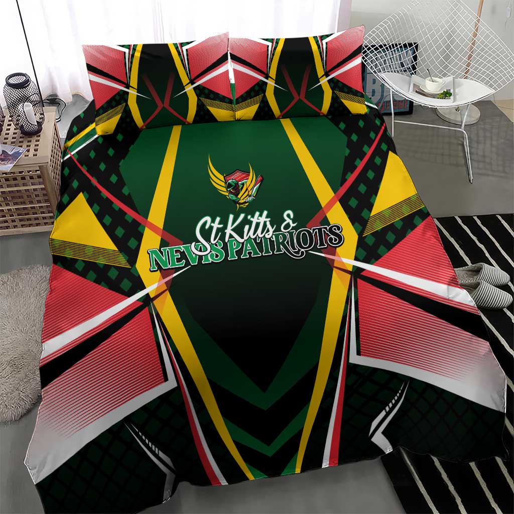 St Kitts and Nevis Cricket Patriots Bedding Set Rising with Caribbean Battlefield