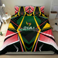 St Kitts and Nevis Cricket Patriots Bedding Set Rising with Caribbean Battlefield