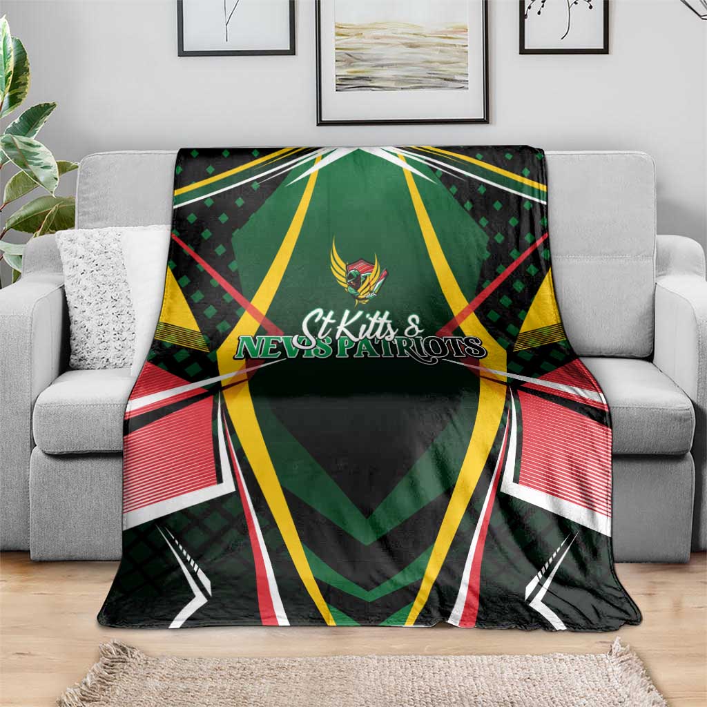 St Kitts and Nevis Cricket Patriots Blanket Rising with Caribbean Battlefield