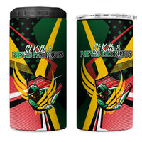 St Kitts and Nevis Cricket Patriots 4 in 1 Can Cooler Tumbler Rising with Caribbean Battlefield