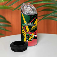 St Kitts and Nevis Cricket Patriots 4 in 1 Can Cooler Tumbler Rising with Caribbean Battlefield