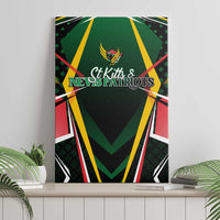 St Kitts and Nevis Cricket Patriots Canvas Wall Art Rising with Caribbean Battlefield