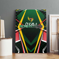 St Kitts and Nevis Cricket Patriots Canvas Wall Art Rising with Caribbean Battlefield