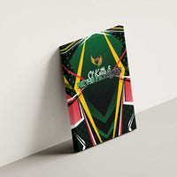 St Kitts and Nevis Cricket Patriots Canvas Wall Art Rising with Caribbean Battlefield