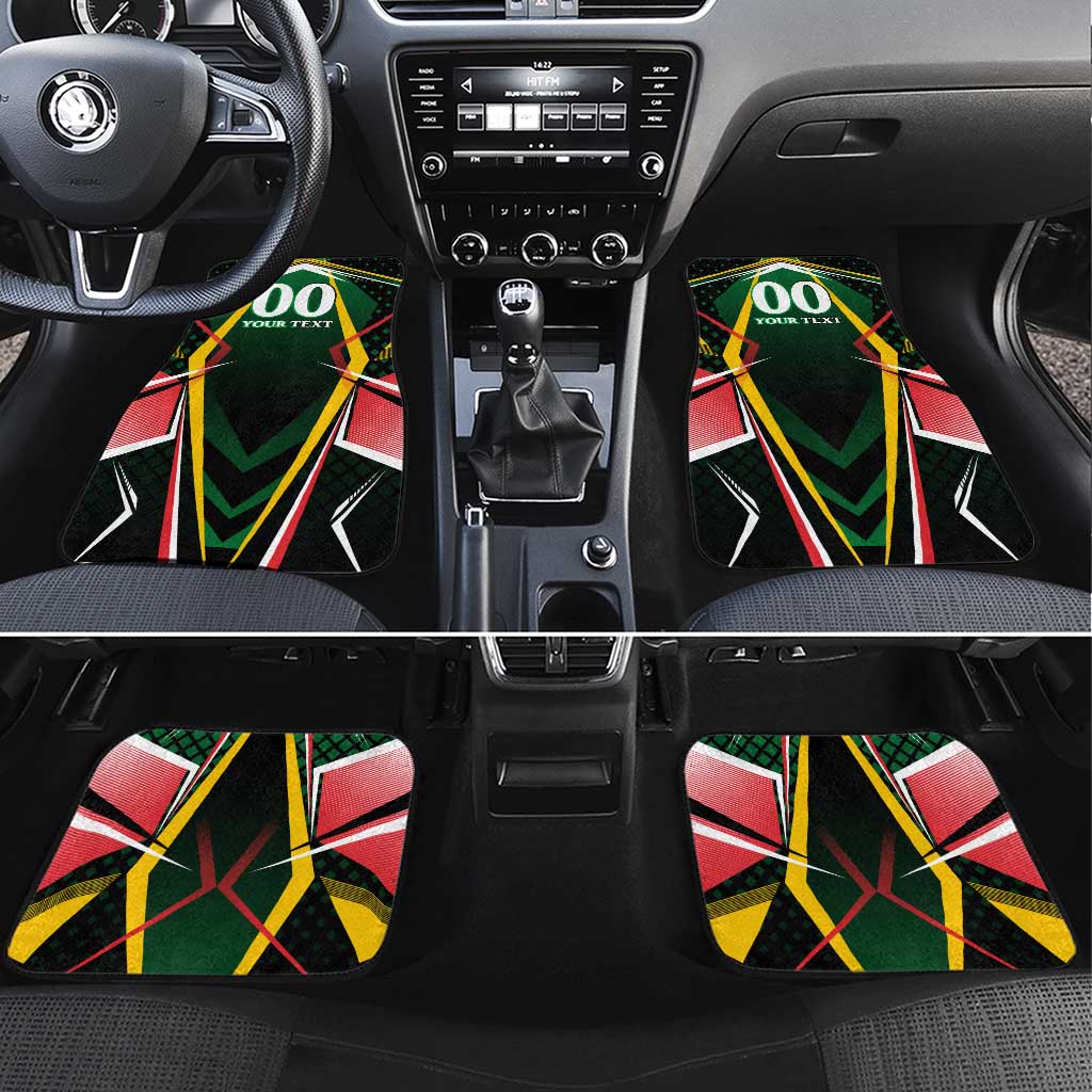 St Kitts and Nevis Cricket Patriots Car Mats Rising with Caribbean Battlefield
