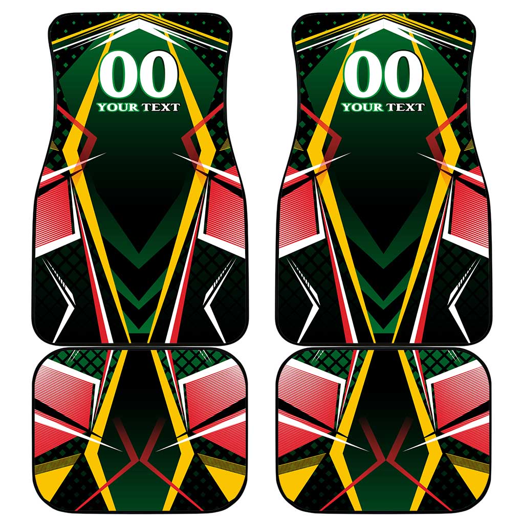 St Kitts and Nevis Cricket Patriots Car Mats Rising with Caribbean Battlefield
