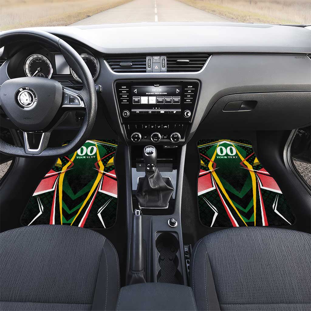 St Kitts and Nevis Cricket Patriots Car Mats Rising with Caribbean Battlefield