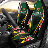 St Kitts and Nevis Cricket Patriots Car Seat Cover Rising with Caribbean Battlefield