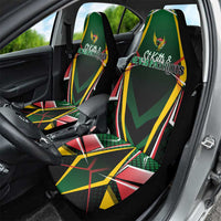 St Kitts and Nevis Cricket Patriots Car Seat Cover Rising with Caribbean Battlefield