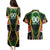 Personalised St Kitts and Nevis Cricket Patriots Couples Matching Puletasi and Hawaiian Shirt Rising with Caribbean Battlefield
