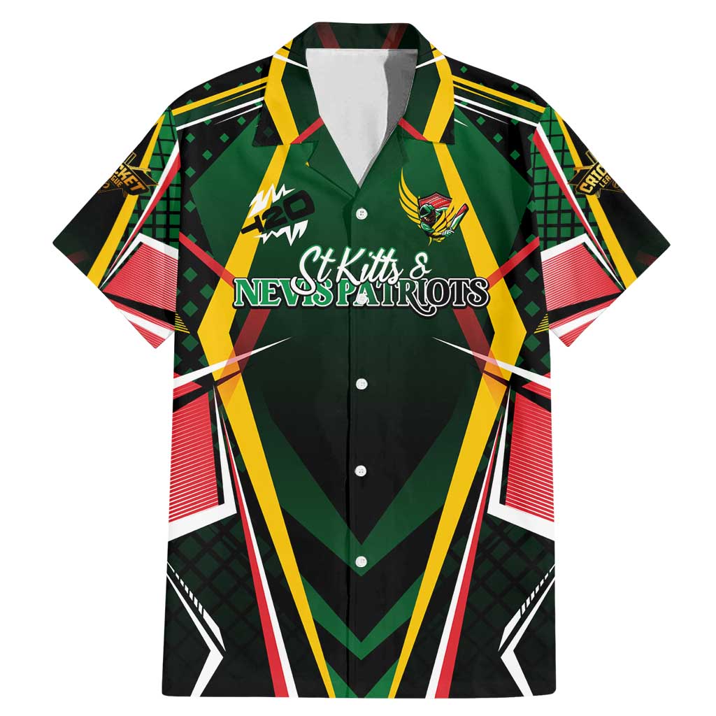 Personalised St Kitts and Nevis Cricket Patriots Family Matching Mermaid Dress and Hawaiian Shirt Rising with Caribbean Battlefield