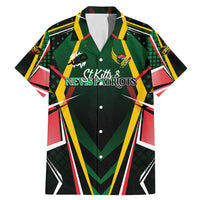 Personalised St Kitts and Nevis Cricket Patriots Family Matching Mermaid Dress and Hawaiian Shirt Rising with Caribbean Battlefield