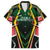 Personalised St Kitts and Nevis Cricket Patriots Family Matching Off The Shoulder Long Sleeve Dress and Hawaiian Shirt Rising with Caribbean Battlefield