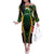 Personalised St Kitts and Nevis Cricket Patriots Family Matching Off The Shoulder Long Sleeve Dress and Hawaiian Shirt Rising with Caribbean Battlefield