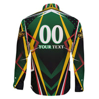 Personalised St Kitts and Nevis Cricket Patriots Family Matching Puletasi and Hawaiian Shirt Rising with Caribbean Battlefield