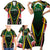 Personalised St Kitts and Nevis Cricket Patriots Family Matching Short Sleeve Bodycon Dress and Hawaiian Shirt Rising with Caribbean Battlefield