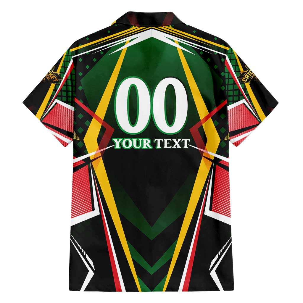 Personalised St Kitts and Nevis Cricket Patriots Family Matching Short Sleeve Bodycon Dress and Hawaiian Shirt Rising with Caribbean Battlefield