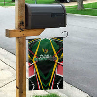 St Kitts and Nevis Cricket Patriots Garden Flag Rising with Caribbean Battlefield