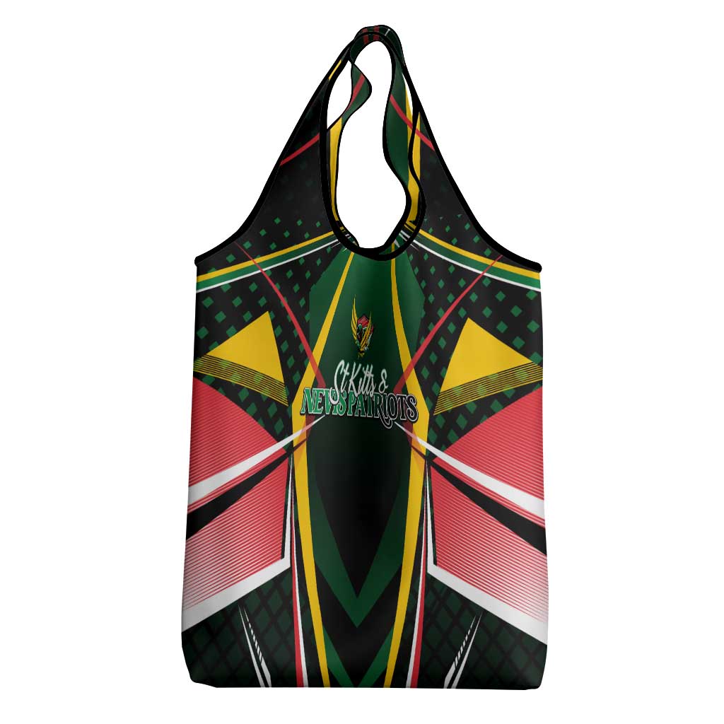 St Kitts and Nevis Cricket Patriots Grocery Bag Rising with Caribbean Battlefield