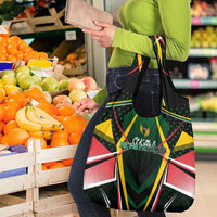 St Kitts and Nevis Cricket Patriots Grocery Bag Rising with Caribbean Battlefield