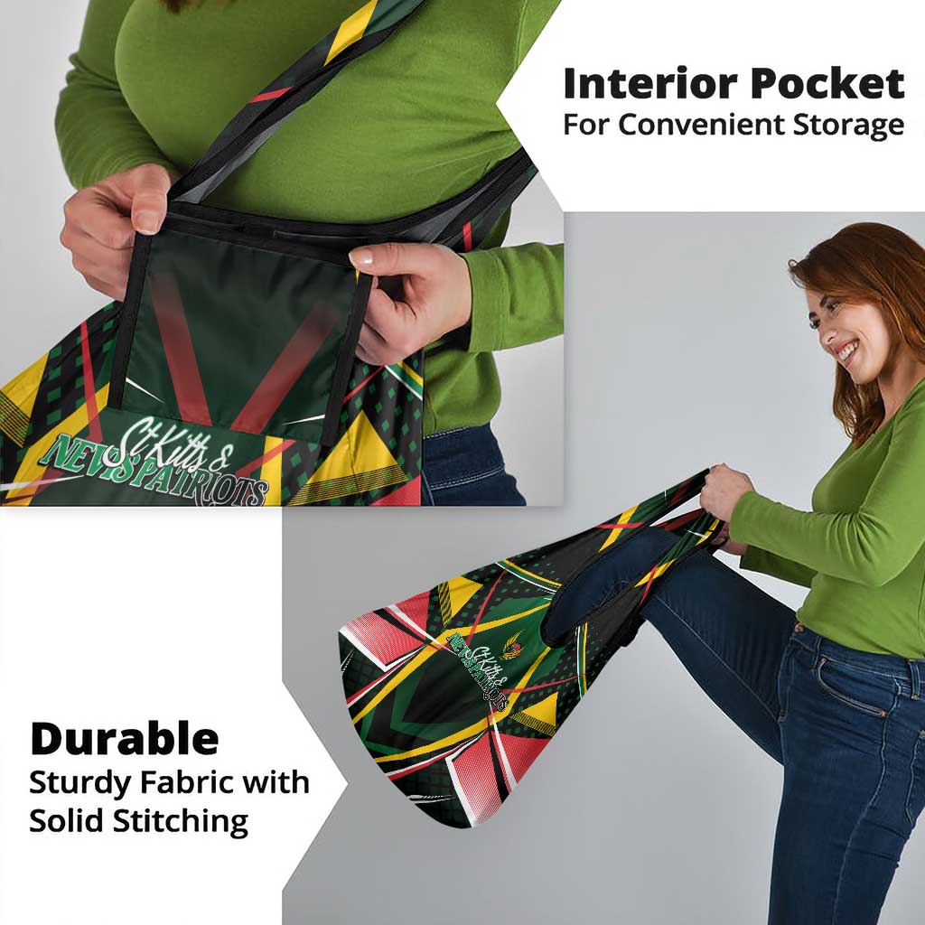 St Kitts and Nevis Cricket Patriots Grocery Bag Rising with Caribbean Battlefield
