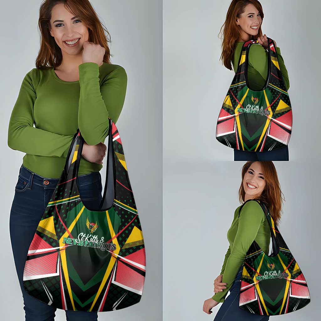 St Kitts and Nevis Cricket Patriots Grocery Bag Rising with Caribbean Battlefield