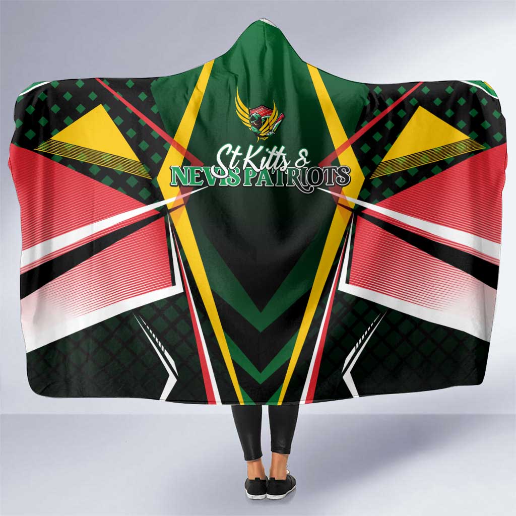 St Kitts and Nevis Cricket Patriots Hooded Blanket Rising with Caribbean Battlefield
