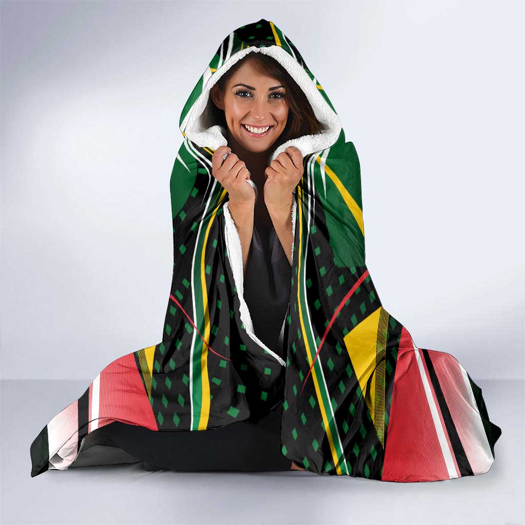 St Kitts and Nevis Cricket Patriots Hooded Blanket Rising with Caribbean Battlefield