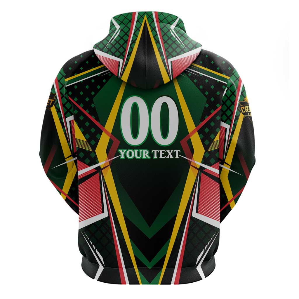 Personalised St Kitts and Nevis Cricket Patriots Hoodie Rising with Caribbean Battlefield