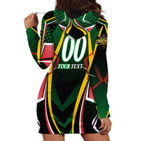 Personalised St Kitts and Nevis Cricket Patriots Hoodie Dress Rising with Caribbean Battlefield